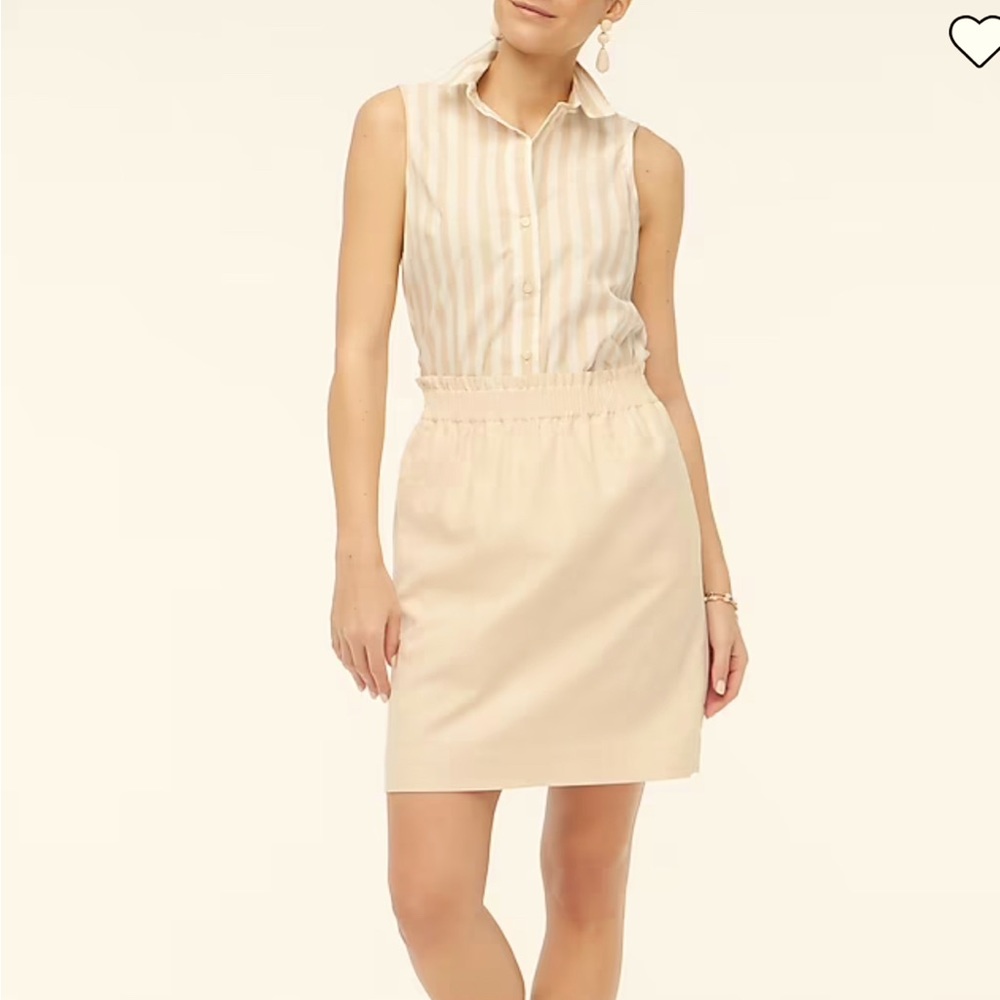 Linen-cotton city skirt